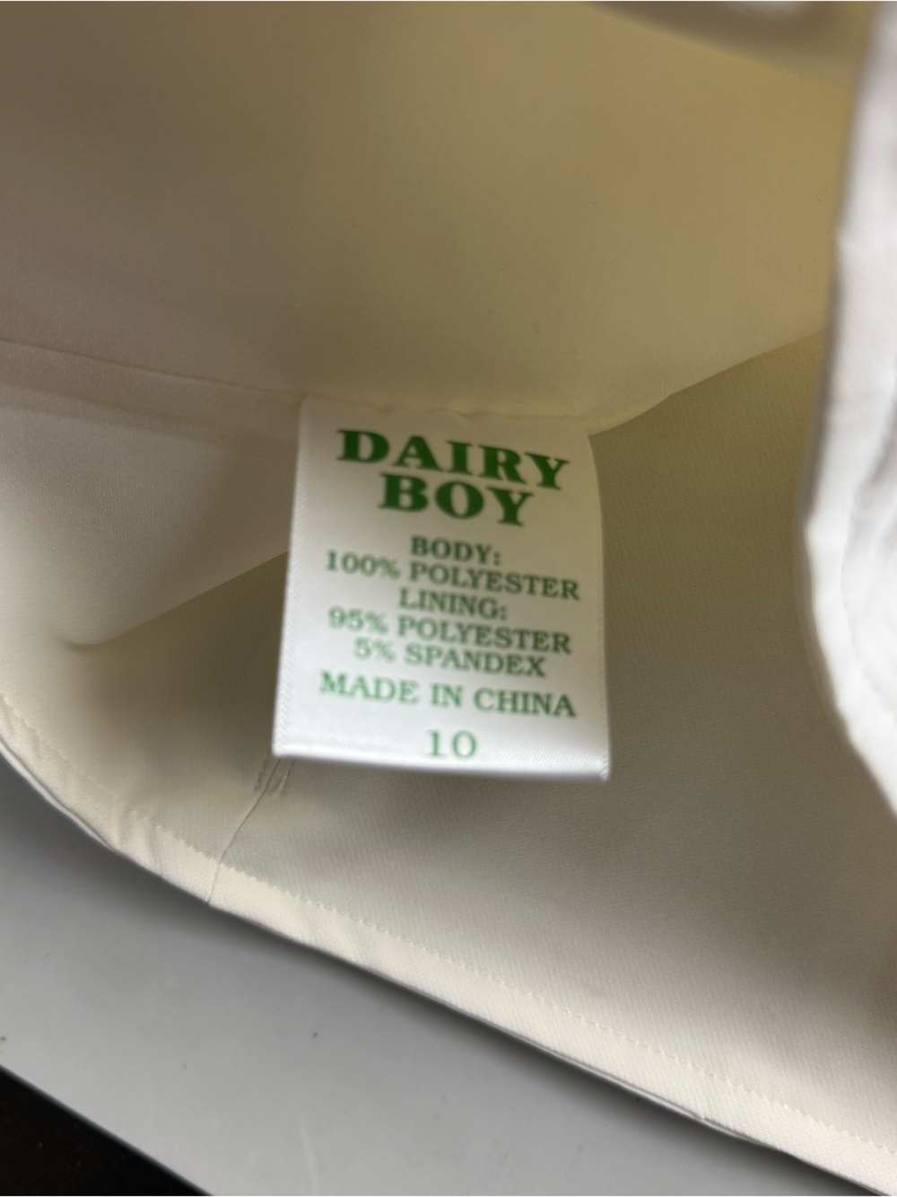 Dairy Boy American Cream Square Neck Cap Sleeve Corset Top Boning White 10 - Picture 10 of 11